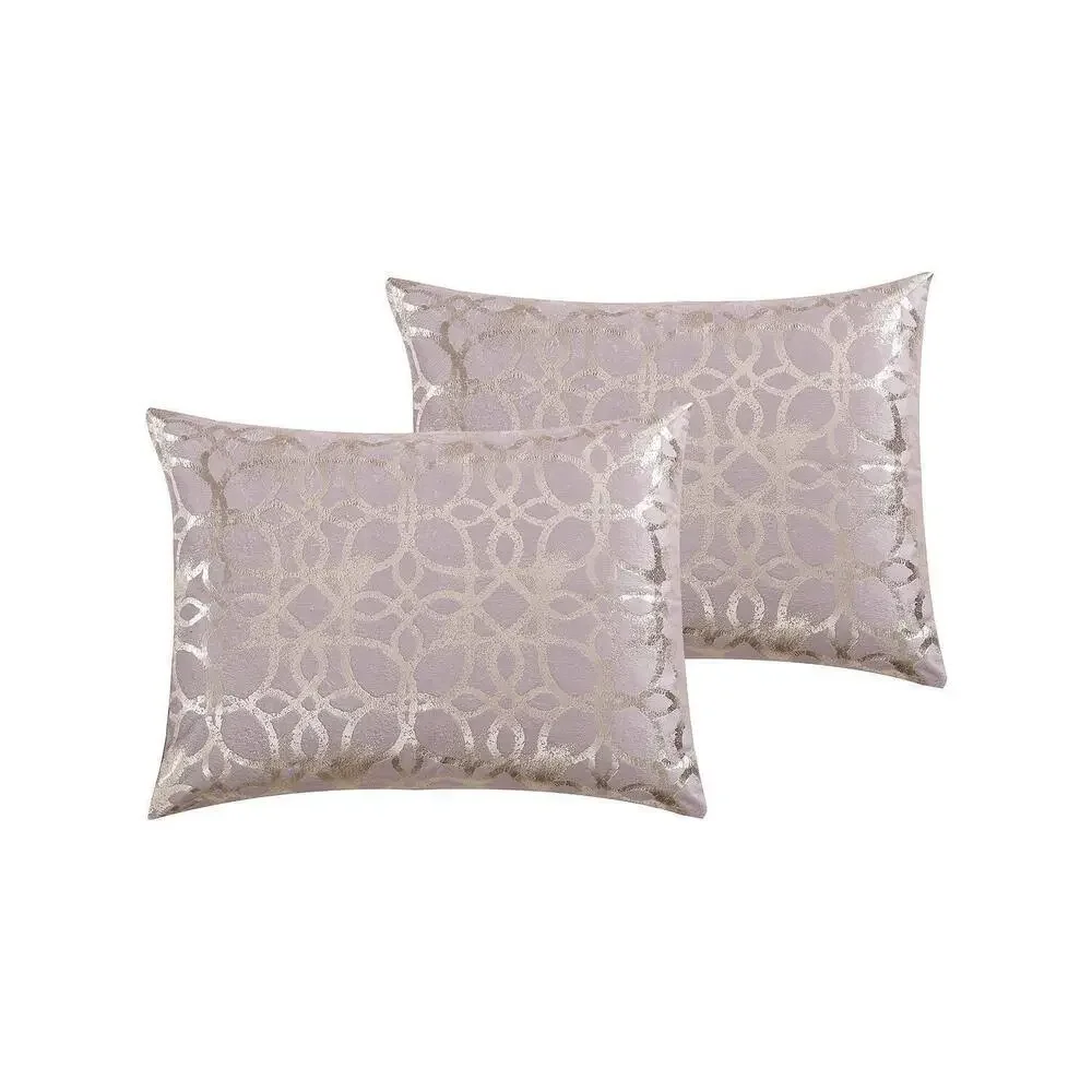 Hallmart Collectibles Sadie 14 Piece Queen Comforter Set Blush/Gold
